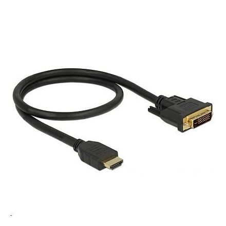 Delock 85652 HDMI male to DVI 24+1 male kétirányú kábel, 1m