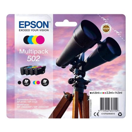 Epson 502 tintapatron Multipack 4 színű (C13T02V64010)