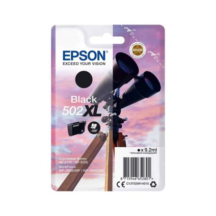 Epson 502XL tintapatron fekete (C13T02W14010)