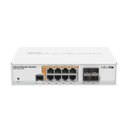 MikroTik CRS112-8P-4S-IN Smart PoE Switch asztali