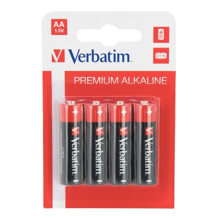 Verbatim Premium alkáli ceruzaelem AA (4db/csomag)  (49921)