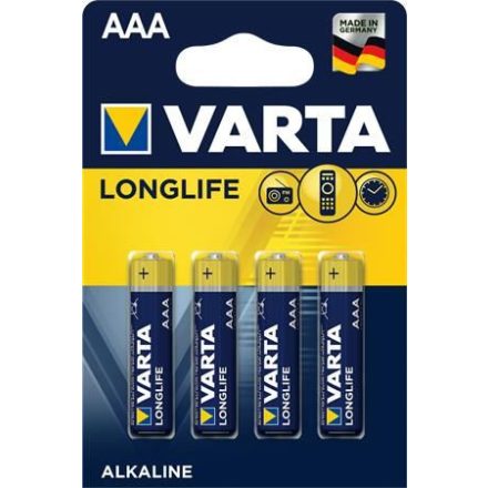 Varta Longlife alkáli elem AAA 1.5 V (4db/csomag) (4103101414)