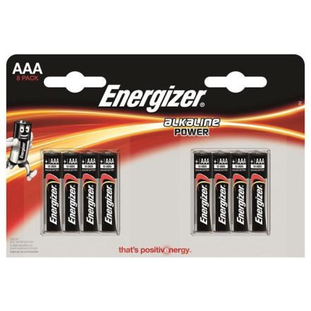 Energizer Alkaline Power AAA mini ceruzaelem (8db/csomag)  (E300127804/NZAP6O07)