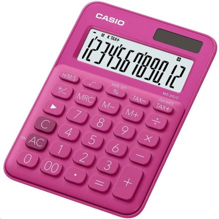 Casio MS-20UC-RD asztali számológép, magenta