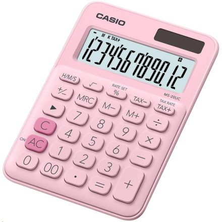 Casio MS-20UC-PK asztali számológép, rózsaszín