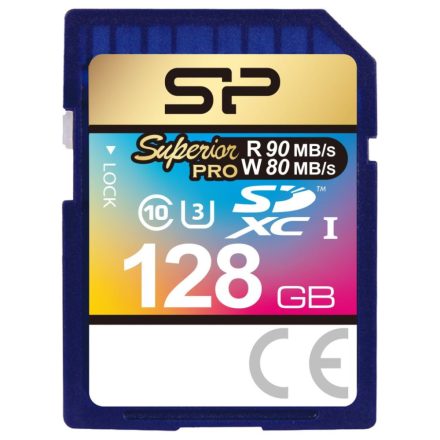 128GB SDXC memória kártya Silicon Power UHS-I U3 Superior Pro (SP128GBSDXCU3V10)