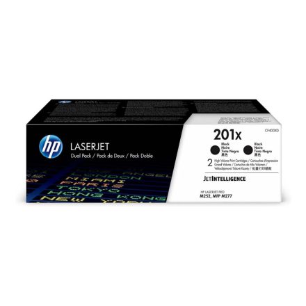 HP 201X 2 darabos nagy kapacitású LaserJet tonerkazetta fekete (CF400XD)