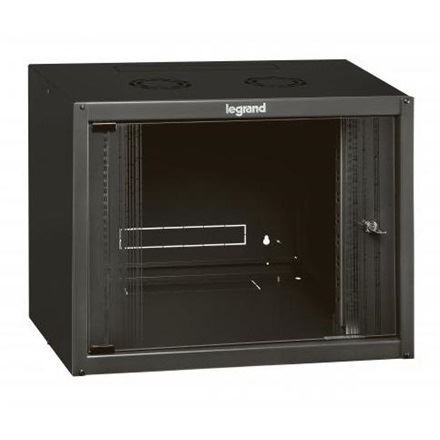 Legrand Linkeo 9U 19" fali Rack szekrény 492x600x450mm antracitszürke (646201)