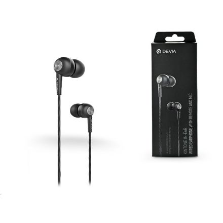 Devia ST310430 Kintone Eco fekete mikrofonos fülhallgató headset