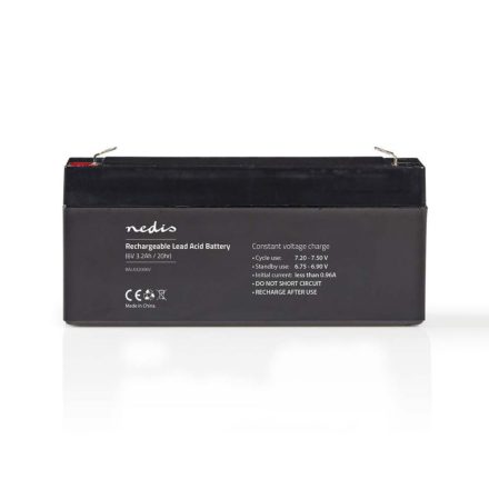 Nedis Újratölthető Ólomsavas Akkumulátor 6V 3200mAh 134x35x61mm (BALA32006V)