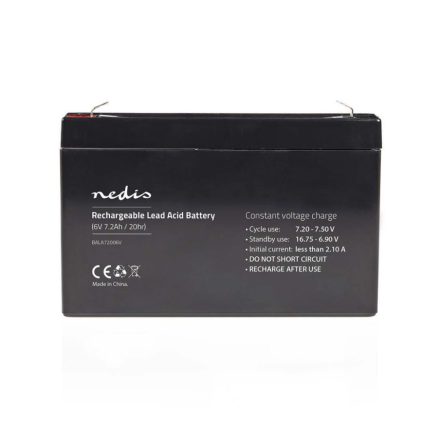 Nedis Újratölthető Ólomsavas Akkumulátor 6V 7200mAh 151x34x95mm (BALA72006V)