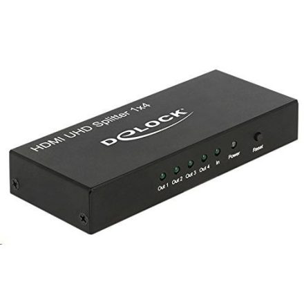 Delock 18684 HDMI UHD-es elosztó 1 x HDMI-bemenet > 4 x HDMI kimenet 4K