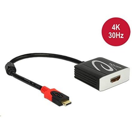 Delock 62999 Adapter USB Type-C csatlakozódugóval > HDMI csatlakozóhüvellyel (DP váltakozó mód) 4K 30 Hz