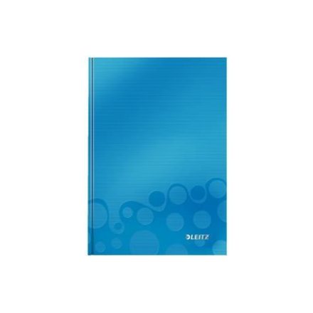 Leitz "Wow" beírókönyv A5, kockás lakkfényű kék (E46281036)