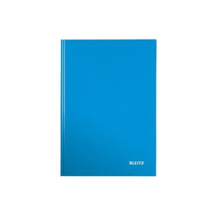 Leitz "Wow" beírókönyv A5, vonalas lakkfényű kék (E46271036)