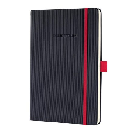 Sigel CO662 "Conceptum Red Edition" jegyzetfüzet A5, kockás, fekete-piros (SICO662)