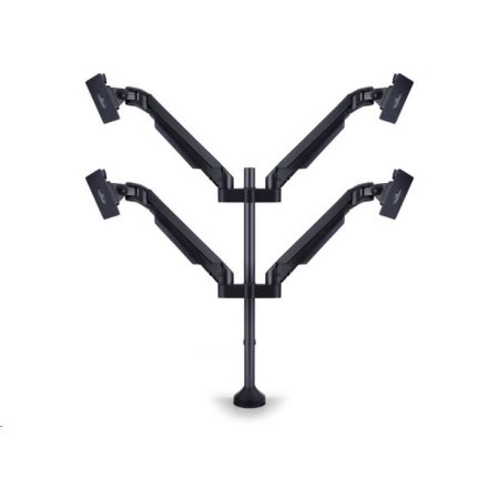 Multibrackets asztali rögzítő Gas Lift Quad, dönthető, forgatható 15-32" fekete (7350022737235)