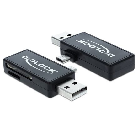 DeLock 91731 Micro USB OTG-kártyaolvasó + USB A-csatlakozódugó