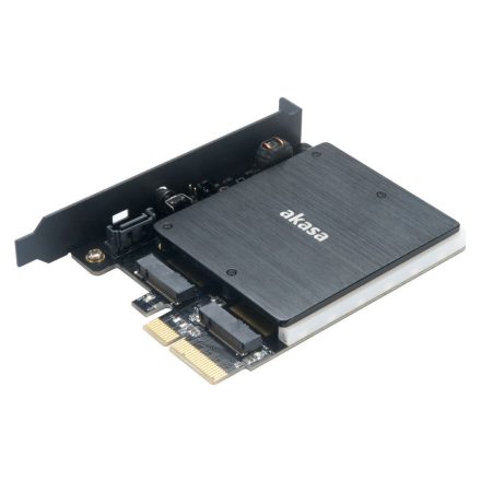 Akasa 2x M.2 bővítő kártya PCI-E (AK-PCCM2P-03)