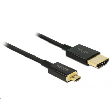 Delock 84785 High Speed HDMI with Ethernet - HDMI-A male > HDMI Micro-D male kábel, 3D 4K 4,5m Slim Premium