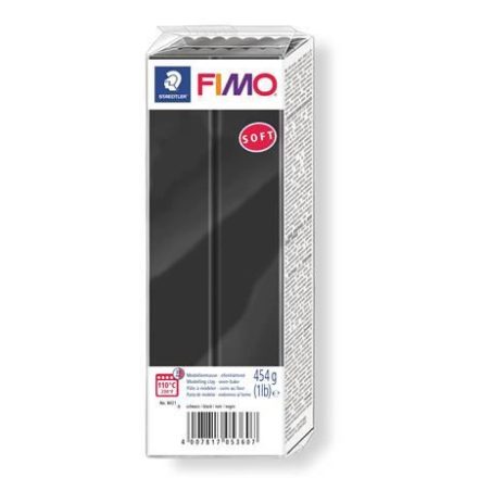 FIMO "Soft" égethető gyurma 454g fekete  (8021-9 / FM80219)