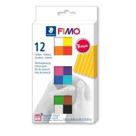 FIMO "Soft Basic" égethető gyurma készlet 12 különböző szín  (8023 C12-1 / FM8023C121)