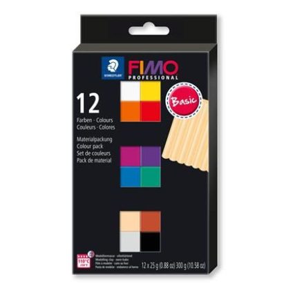 FIMO "Professional Basic" égethető gyurma készlet 12 különböző szín (FM8043C121)