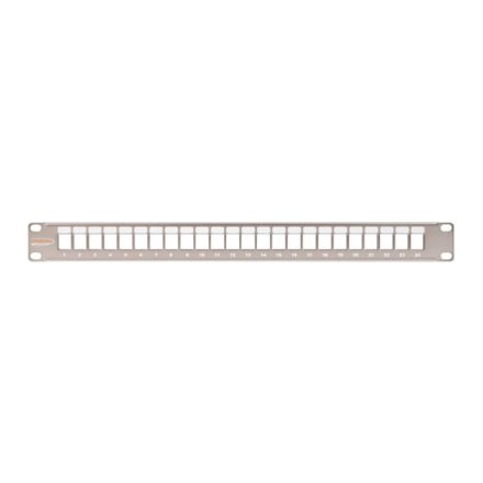 Nikomax patch panel 24 port 1U 19" moduláris szürke (NMC-RP24-BLANK-1U-MT)