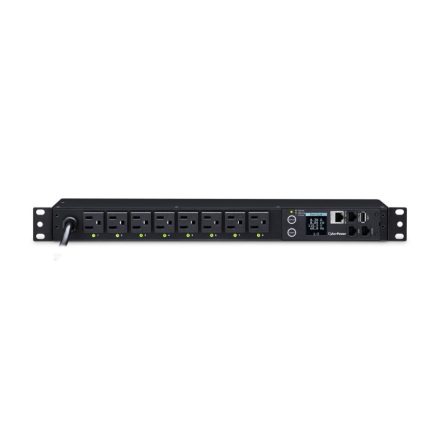 CyberPower Switched PDU 1U túlfeszültségvédő 8xNEMA 5-15R dugalj 3.7m (PDU41005)