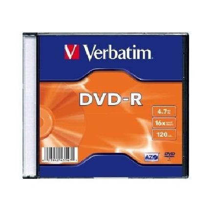 Verbatim DVD-R 4.7GB 16x DVD lemez slim tok