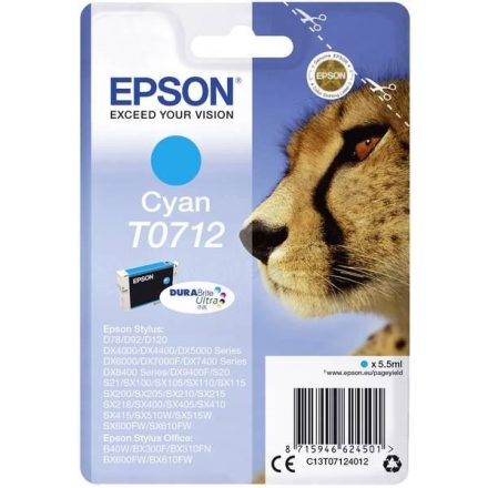 Epson T0712 DURABrite Ultra tintapatron cián (C13T07124012)