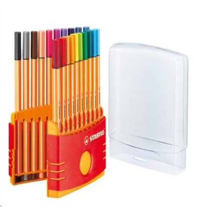 STABILO "Point 88 ColorParade" Tűfilc készlet, 0,4 mm, 20 különböző szín (TST882003, 8820-03)