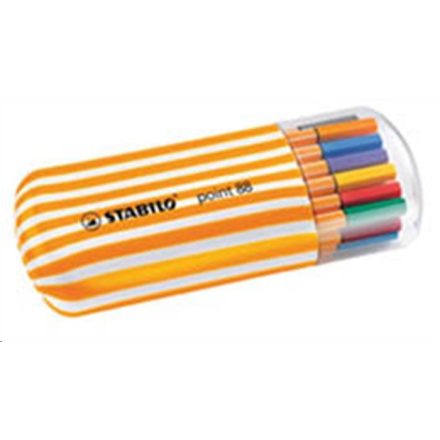 STABILO "Point 88 Zebrui" Tűfilc készlet, 0,4 mm, 20 különböző szín (TST882002, 8820-02)