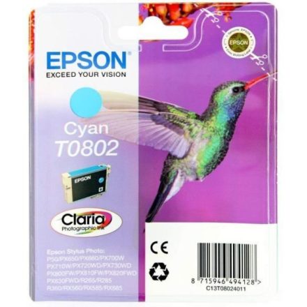 Epson T0802 Claria Photographic tintapatron cián (C13T08024011)