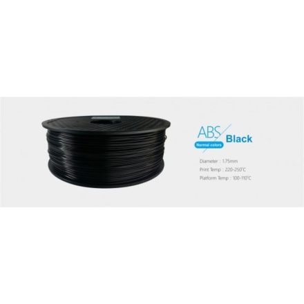 3D ABS filament 1,75mm, 1kg fekete (3DFILAMABS175BK)