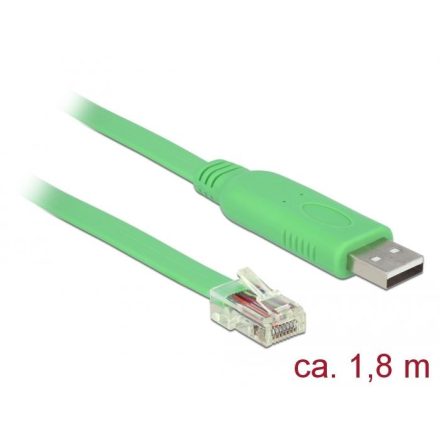 Delock USB 2.0 A-típusú apa > 1 x soros RS-232 RJ45 apa 1,8 m (62960)