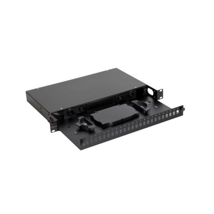 Nikomax optikai patch panel 48 port 1U 19" fekete (NMF-RP48LC-CS-1U-BK)