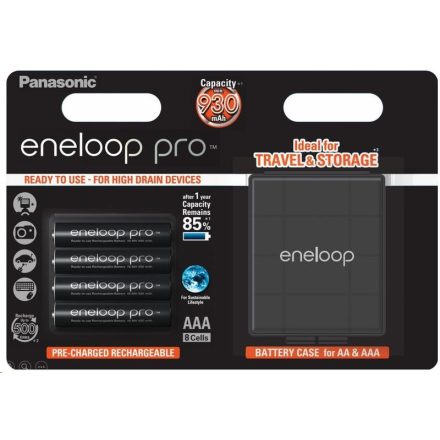 Panasonic Eneloop Pro 1.2V AAA 930mAh akku 4db (BK-4HCDEC4BE)