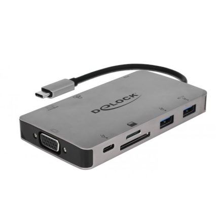 Delock USB-C 3.1 Docking Station 4K 30Hz szürke (87735)