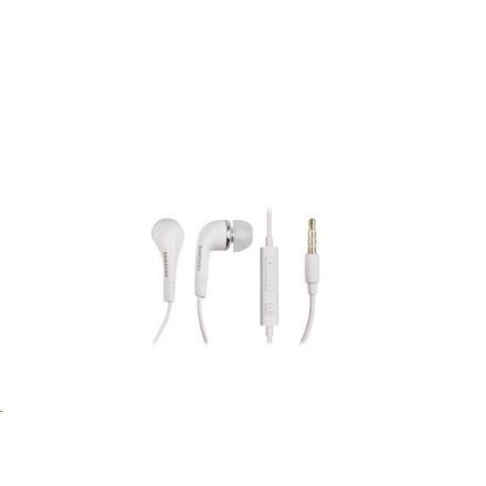 Samsung EHS64AVFWE sztereó headset, 3,5 jack, felvevőgombos, hangerőszabályzós, fehér, gyári ECO csomagolásban