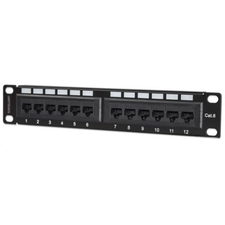 Intellinet UTP patch panel 12 port CAT6 1U 10" (720748)