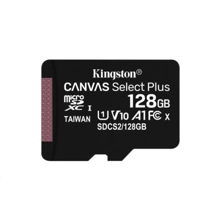 128GB microSDXC Kingston Canvas Select Plus CL10 memóriakártya (SDCS2/128GBSP)