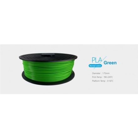 3D nyomtató filament 1,75 mm PLA zöld (3DFILAMPLA175G)