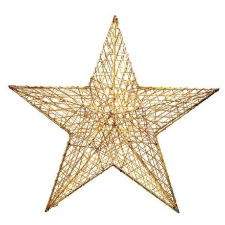 Iris csillag alakú fém dekoráció 52cm, aranyszínű (190-09)