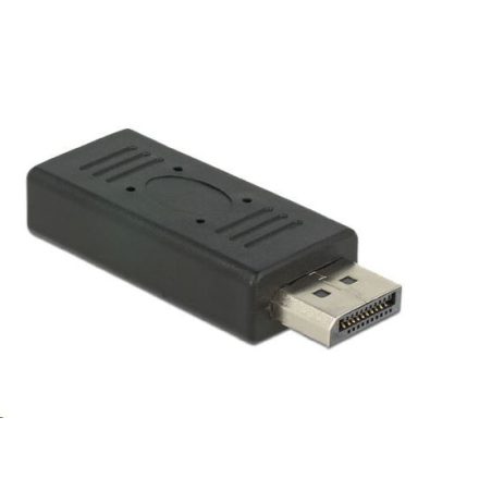 Delock Displayport adapter 1.2-es csatlakozódugóval > Displayport csatlakozóhüvellyel, portkímélővel (65691)