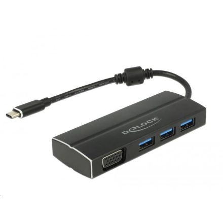 Delock USB Type-C univerzális notebook dokkoló fekete (63932)