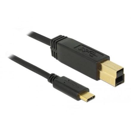 Delock 83674 USB 3.1 Gen 2 Type-C > Type-B kábel 0.5m fekete