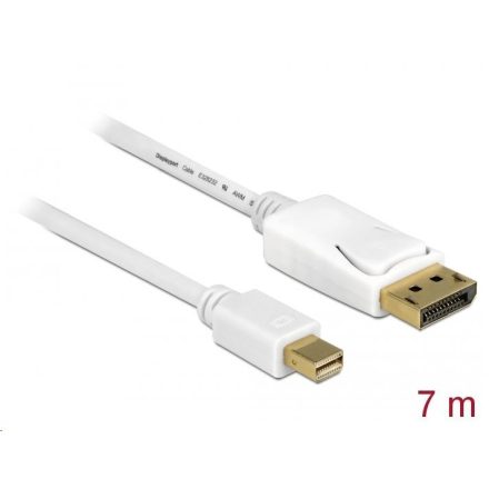 Delock mini Displayport csatlakozó > Displayport csatlakozó 7 m kábel fehér (83485)