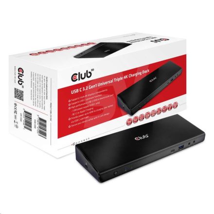 CLUB3D SenseVision univerzális dokkoló állomás USB 3.0 (CSV-1562)