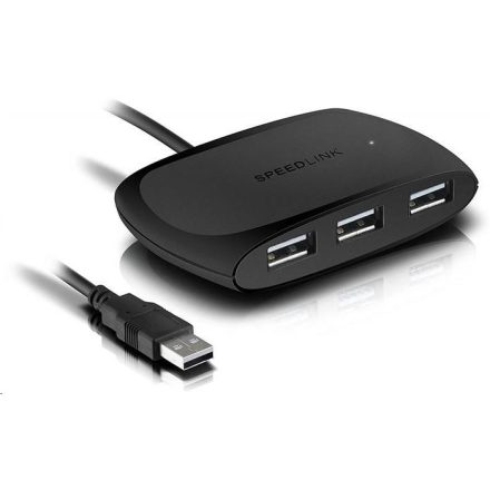 Speedlink Snappy 4 portos USB 2.0 Hub fekete (SL-140011-BK)